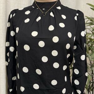 Black and White Polka Dot Blouse